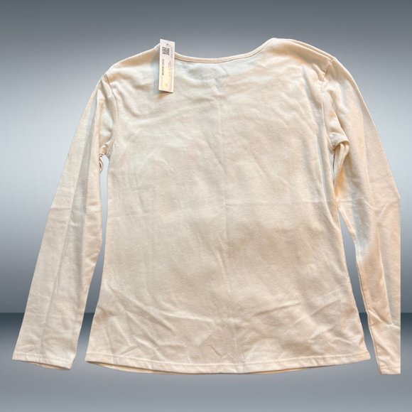 NWT - 365 Cream Long Sleeved Shirt with Cheetah Heart - Girl Power - Picture 4 of 4